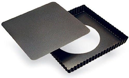 Fluted Square Non-Stick Quiche/Tart Pan Loose Removable Bottom 9" x 1" H