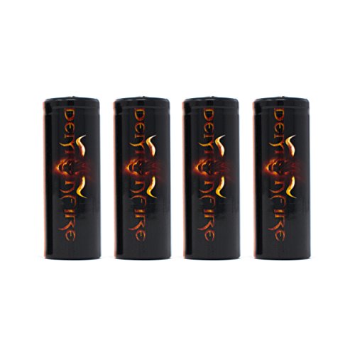 4 Piece IMR 18500 1300mAh 3.7V High Drain LiMn Demonfire Rechargeable Battery with Button Top