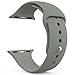 Zyra XMS36 Soft Silicone Strap Replacement I Watch Bands for Apple Sport, Series 3/2/1 - 38 mm - Concrete