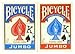 Bicycle Poker Standard Size Jumbo Face Index Playing Cards, Blue/Red, 12 Piece
