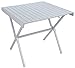 ALPS Mountaineering Folding Camping Table with Smooth Easy-to-Clean Roll Top and Sturdy and Lightweight Aluminum X Frame, Shoulder Carry Bag, Square, Silver