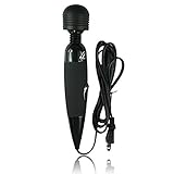 Topluck Powerful 220v Electric Silicone Clitorial Clitoral Masturbations G Spot Stimulators Wand Vibrator Massager Dilddo Stick for Women (Black)