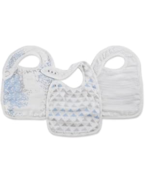Silky Soft Snap Bibs, blue moon Birch