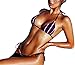 YAUASOPA Women Striped Triangle Bikini Sets Female Top Tie Side Bottom Padded Swimsuit (Small(2-4), blue)