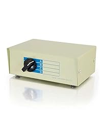 C2G   Cables To Go 03292 Caja de interruptores manual DB25 de 4 puertos, color beige