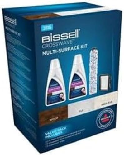 Bissell Crosswave Set D'Accessoires - Original 2 X 1 Litre De Produit De Nettoyage - Rouleau-Brosse Multi-Surface - 1 X Filtre - Compatible avec Crosswave 17132, 2225N, 2582N & 25821 - 2815
