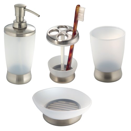 Interdesign bath countertop accessory set, soap dispenser pump, t…