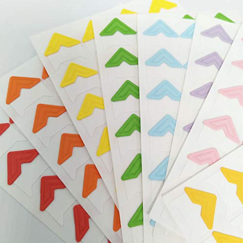 336 Pieces Photo Mounting Corners Photo Corners Self Adhesive Photo Corner Sticker for DIY Scrapbook, Picture Album, Personal Journal (14sheets 14colors)