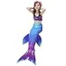 GALLDEALS Mermaid for Swimming Girls Swimsuit Princess Bikini Set Bathing Suit Swimmable Costume (No Monofin)
