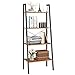 Homfa Ladder Shelf 4 Tier Vintage Bookshelf Bookcase Multifunctional Plant Flower Stand Storage Shelves Rack Wood Look Accent Metal Frame Modern Furniture Home Office