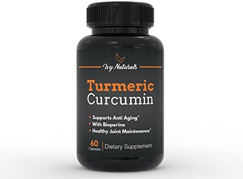 Turmeric Curcumin 60 CT by Ivy Naturals || Effective Turmeric Curcumin || 95% Curcuminoids Enhanced with BioPerine || Boost Antioxidants || Anti-Inflammatory || 100% Satisfaction Guarantee
