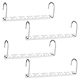HOUSE DAY Wonder Clothes Hangers 10.5 Inch Metal Magic Hangers Closet Space Saving Hangers Wardrobe Clothing Hanger Oragnizer Heavy Chrome Hangers (4pcs)