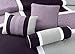 Chezmoi Collection 7-Piece Quilted Patchwork Comforter Set, Queen, Lavender Purple