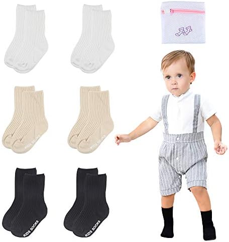 Unisex Baby Socks-Cute Infant Non-Slip Cotton Socks for Baby Toddler Kids-12-48 M