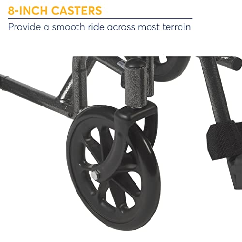 Drive Medical TR39ESV Lightweight Folding Transport Wheelchair With