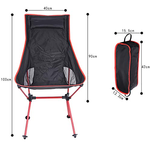 Sunnyys Outdoor Portable Camping Aluminum Stool Outdoor Back Folding Chair Fishing
