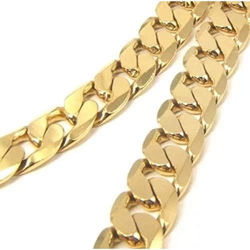 ASHDIM Valentine Special Gold Plated Chain for Mens & Boys- Heavy Brass Metal- Smooth Finishing-Top Quality-Accessories
