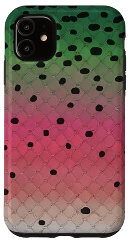 Rainbow Trout Fishing Fly Fisherman Gifts Fishing Fish Decor Case for iPhone 11