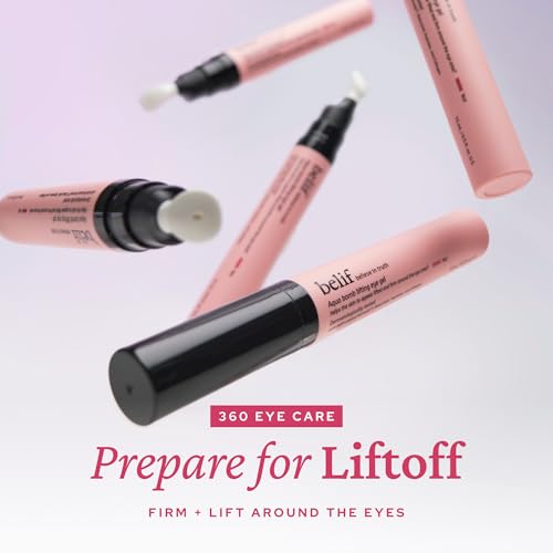 belif Retinol Firming Eye Serum – Aqua Bomb Lifting Eye Gel with Collagen & Bakuchiol for Puffiness, Fine Lines & Wrinkles, Peptide & Hyaluronic Acid, Korean Skin Care