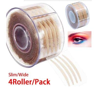 Eye Tape.Invisible Waterproof Double Eyelid Tape,2400pcs One Side Instant Lift Double Eyelid Sticker Dup Eyelid Tape Adhesive Magic Charm Big Eye Fiber(4 Roller+Fork Rods)