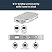 StarTech.com USB C Multiport Video Adapter with HDMI, VGA, Mini DisplayPort or DVI - USB Type C Monitor Adapter to HDMI 1.4 or mDP 1.2 (4K) - VGA or DVI (1080p) - Silver Aluminum (CDPVGDVHDMDP)