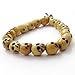 Ovalbuy Ox Bone Buddhist Carved Skull Beads Mala Bracelet for Meditation