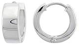 Sterling Silver Huggie Earrings Round Shape Flawless Finish, 5/8 inch