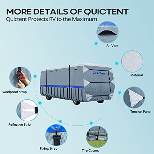 Quictent Upgraded Class A RV Cover, ExtraThick 6ply Camper Cover