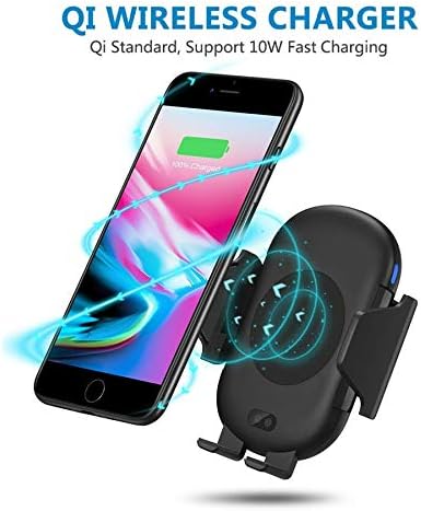 Penguin Tech Automatic Qi Wireless Rapid Car Charger Holder 10W Air Vent Holder Compatible with iPhone Xs/XR/X /8 Samsung Galaxy S9 S8+ S8 S7 S7edge S6 and All Other Qi Enabled Devices.