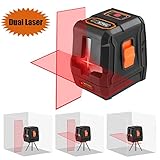 Laser Level, SC-L07 3 Mode Laser Level 50 Ft Self-Leveling Horizontal/Vertical Line and Cross-Line with Dual Laser Sources, Pulse Mode, Magnetic Pivoting Base, Carrying Pouch, Battery Included