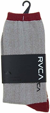 RVCA Mens Crew Socks One Size (Maroon Rust)
