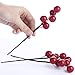 Factory Direct Craft Group of 12 Glossy Plump Dark Red Berry Picks on Wire Stems for Embellishing, Crafting and Decorating