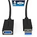 SABRENT 22AWG USB 3.0 Extension Cable A Male to A Female [Black] 6 Feet (CB-3060)