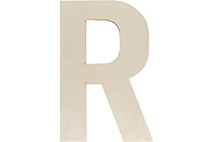 HONGMA Wooden Letters 12 Inch, Big Wooden Letter R Shapes Cutouts Blank Unfinished Large Wood Alphabet Letters for DIY Crafts Wall Decor Painting Wedding Birthday Party Decoration Room Home Decorations