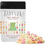 Happy Wax Citrus Mix Soy Wax Melts - Large (8 oz) Pouch - Cute Bear Shapes Perfect for Mixing Melts in Your Warmer! (Grapefruit Mangosteen, Cucumber Melon, Citron Mandarin)