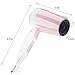 1600W Mini Travel Hair Dryer Folding Handle for Faster Drying BESTBOMG Lightweight Salon Small Pink Hair Blow Dryer with Detachable Styling Concentrator 2 Heat Setting Cool Shot Button Hot Air Brushes