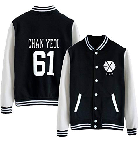 Kpop EXO EXO-M EXO-K Varsity Baseball Jacket Overcoat