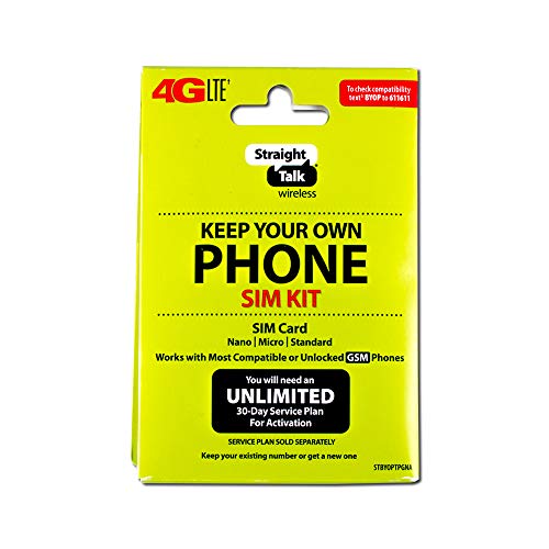 Straight Talk 4G LTE Keep Your Own Phone SIM Kit SIM Card (AT&T and GSM-Compatible)