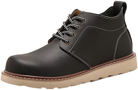 Yuxikong Mens Anti-Slip Booties, Handmade Mens Retro Shoes Dress Shoes Short Boots