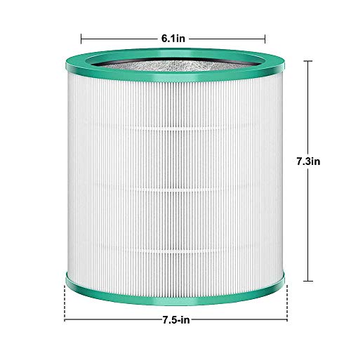DEKIRU Dyson Air Purifier Filter Replacements for Dyson Tower Purifier Pure Cool Link Fan TP02, TP03, Compare to Part # 968126-03 Dyson Filter Replacements (2 Pack)