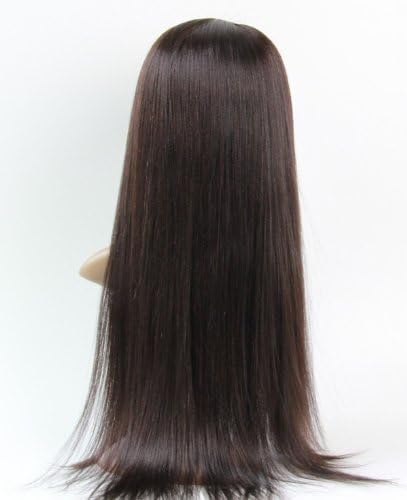 Full Lace Wig Short Wig 16" Handmade Wig 100% Malaysia Remy Human Hair Wigs Yaki Straight Color #2