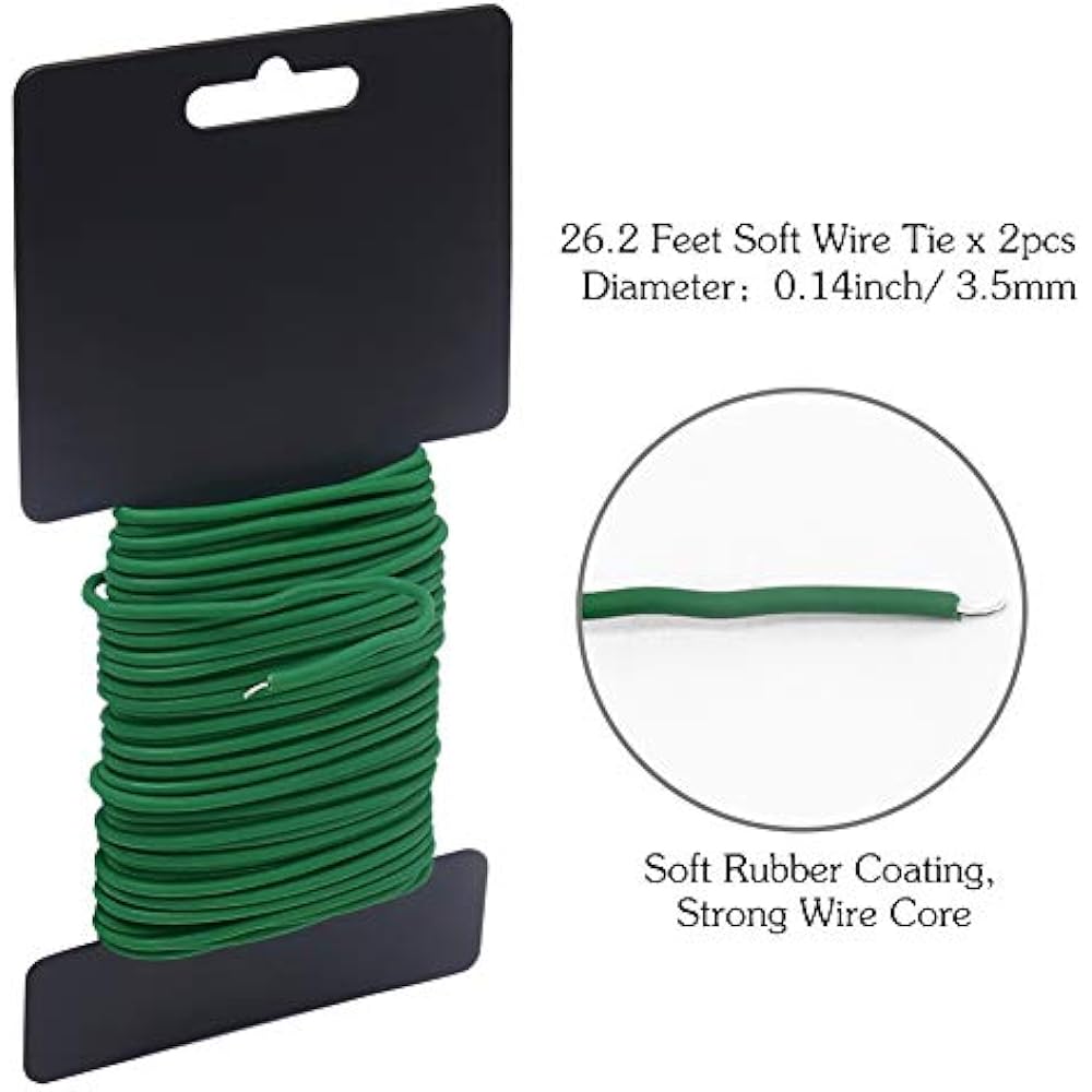 Shintop 2PCS Reusable Garden Plant Twist Tie, Heavy Duty