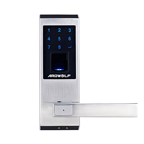 Ardwolf A20 Security High-sensitivity High-Recognition Rate Keyless Biometric Fingerprint Door Lock, Right-Handed