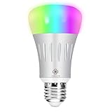 Smart LED Light Bulb,LUCKY CLOVER Wifi Light A19 Bulbs,60W Equivalent,Dimmable Multicolored Color,No Hub Required,Smartphone Wireless Remote Control Daylight&Night Light,Compatible with Alexa.