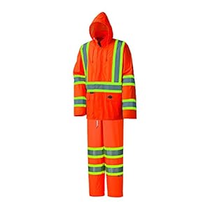 Pioneer-High-Visibility-Lightweight-Waterproof-Safety-Rain-Suit-Reflective-Tape-Polyester-PVC-Orange-Unisex-2XL-V1080150U-2XL