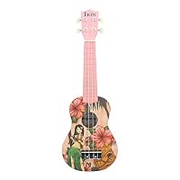 RG51TQ61b Beginner Ukulele 21 Inch ,Flower Girl Pattern Wooden Ukulele Toy Mini Guitar Music Instrument