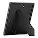 ONE WALL 8x10 Picture Frame with Mats for 5x7 or 4x6 Photo, Black Photo Frame Made of Solid Wood with Tempered Glass for Wall and Tabletop - Mounting Hardware Included