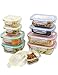 Vremi 18 Piece Glass Food Storage Containers with Locking Lids - BPA Free Airtight Oven Freezer Dishwasher and Microwave Safe Food Container Set - Small and Large Reusable Square Food Containers