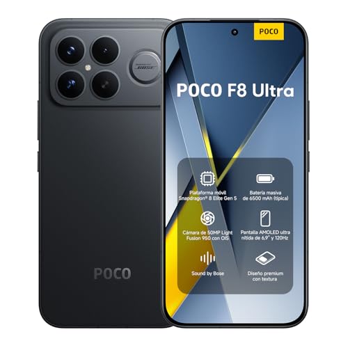 POCO F8 Ultra Smartphone de 12+256GB Negro Hypercharge 100W