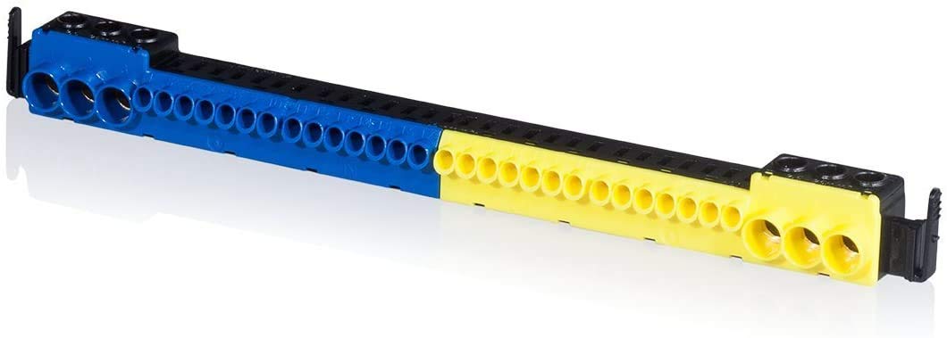 f-tronic SKN17PE PE-N Plug-In Terminal, 3x25mm2 Screwable and 14x4mm2 Pluggable